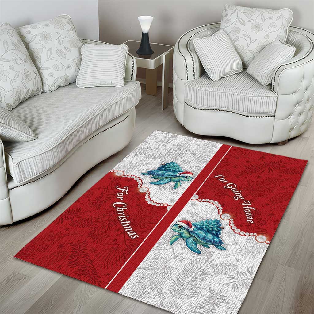 Western Yoke Area Rug Turtle Going Home For Christmas - Wonder Print Shop