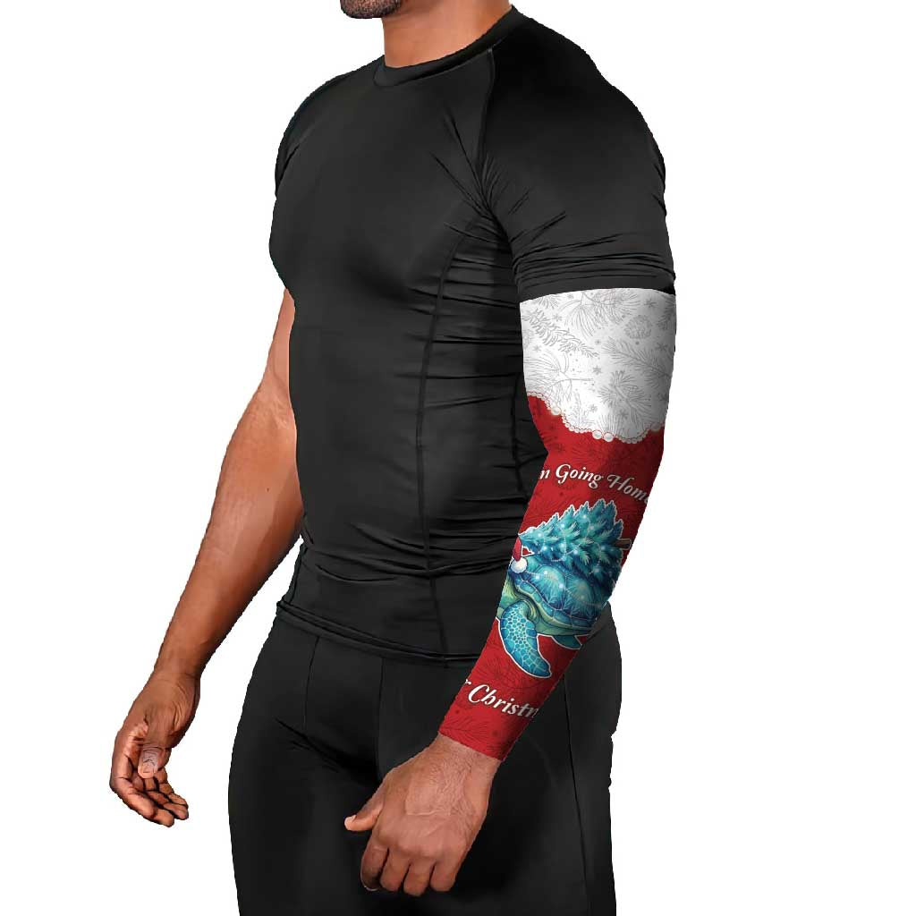 Western Yoke Arm Sleeves Turtle Going Home For Christmas - Wonder Print Shop