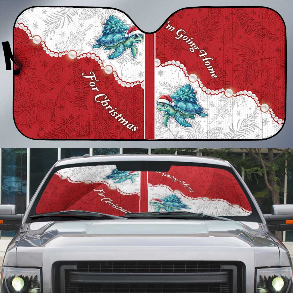 Western Yoke Auto Sun Shade Turtle Going Home For Christmas - Wonder Print Shop