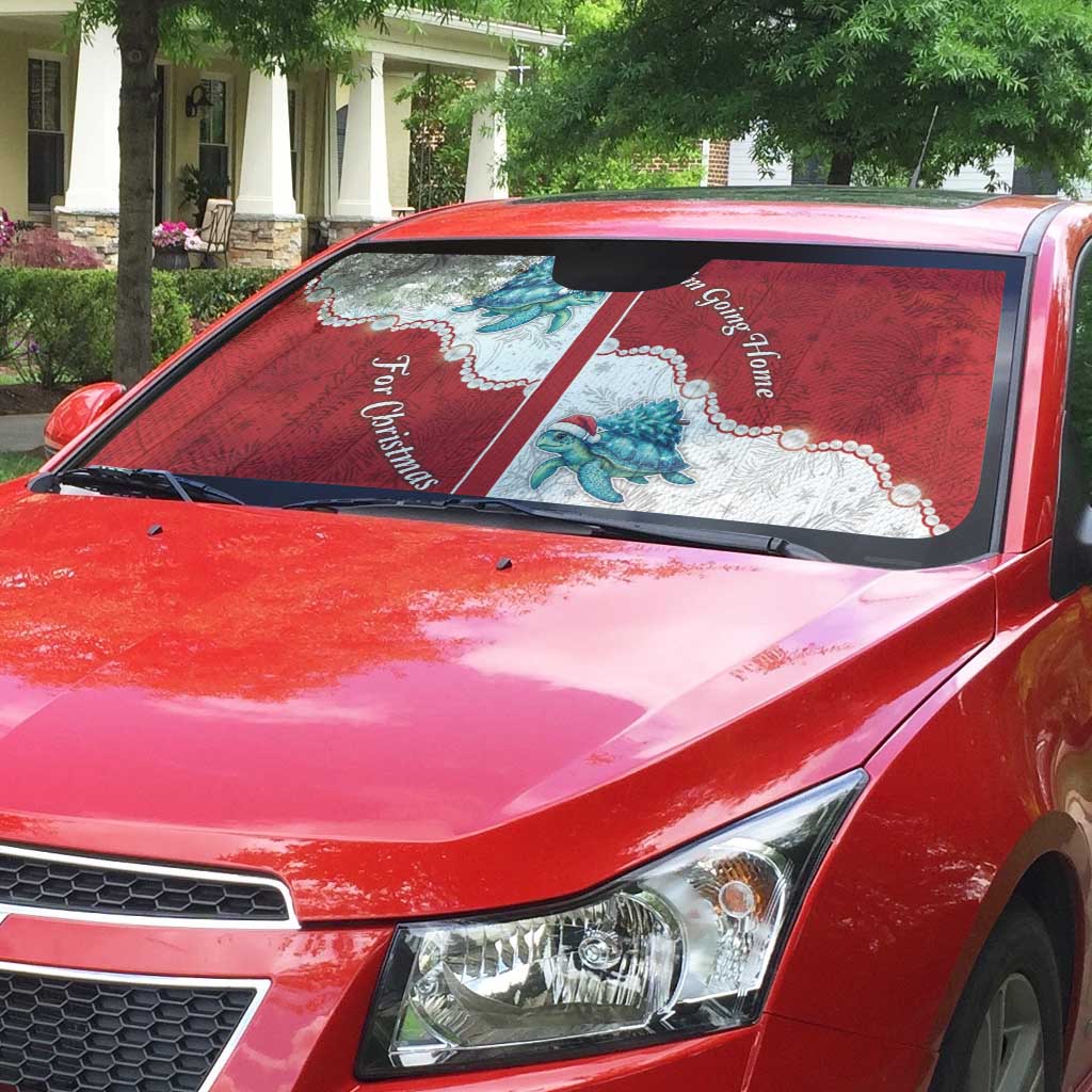 Western Yoke Auto Sun Shade Turtle Going Home For Christmas - Wonder Print Shop
