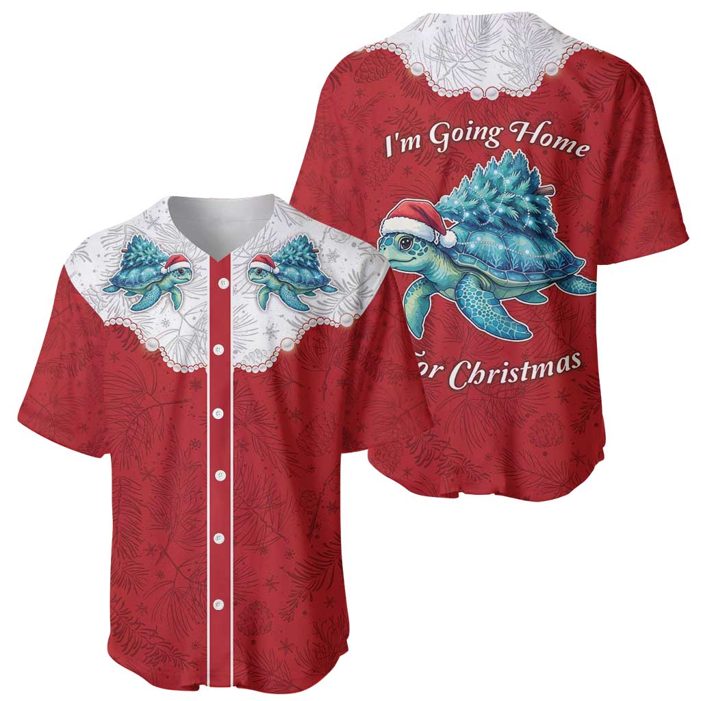 Western Yoke Baseball Jersey Turtle Going Home For Christmas - Wonder Print Shop