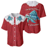 Western Yoke Baseball Jersey Turtle Going Home For Christmas - Wonder Print Shop