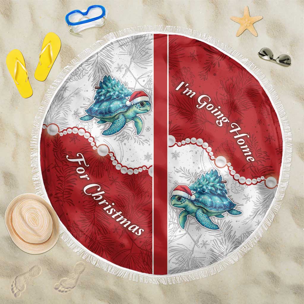 Western Yoke Beach Blanket Turtle Going Home For Christmas - Wonder Print Shop