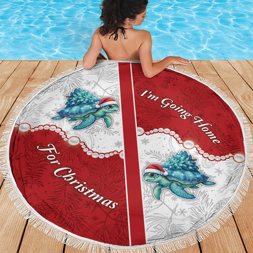 Western Yoke Beach Blanket Turtle Going Home For Christmas - Wonder Print Shop