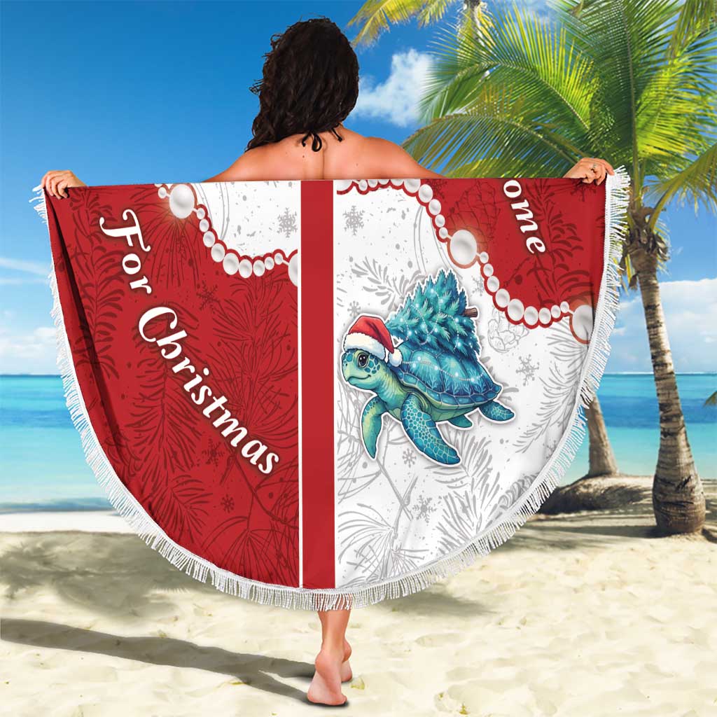 Western Yoke Beach Blanket Turtle Going Home For Christmas - Wonder Print Shop
