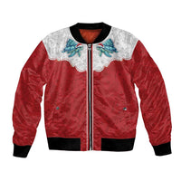 Western Yoke Bomber Jacket Turtle Going Home For Christmas - Wonder Print Shop