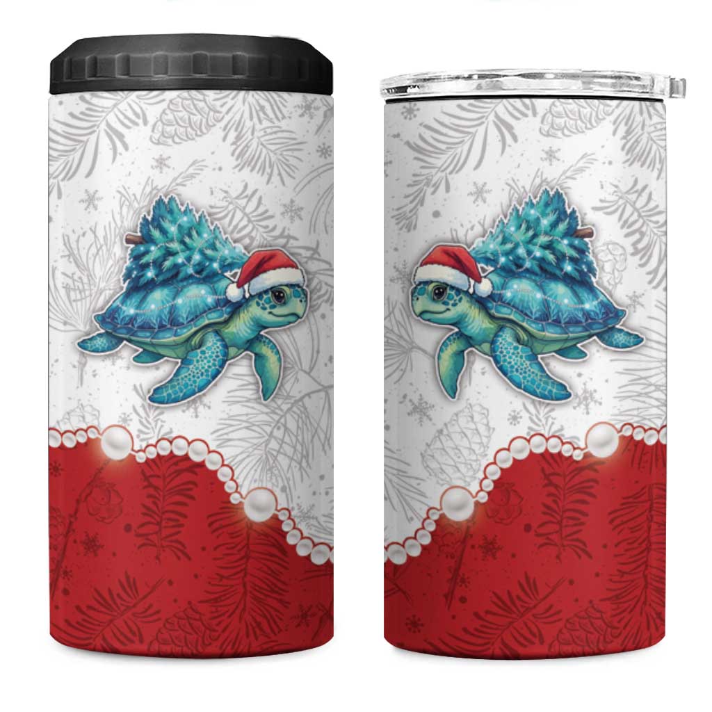 Western Yoke 4 in 1 Can Cooler Tumbler Turtle Going Home For Christmas - Wonder Print Shop
