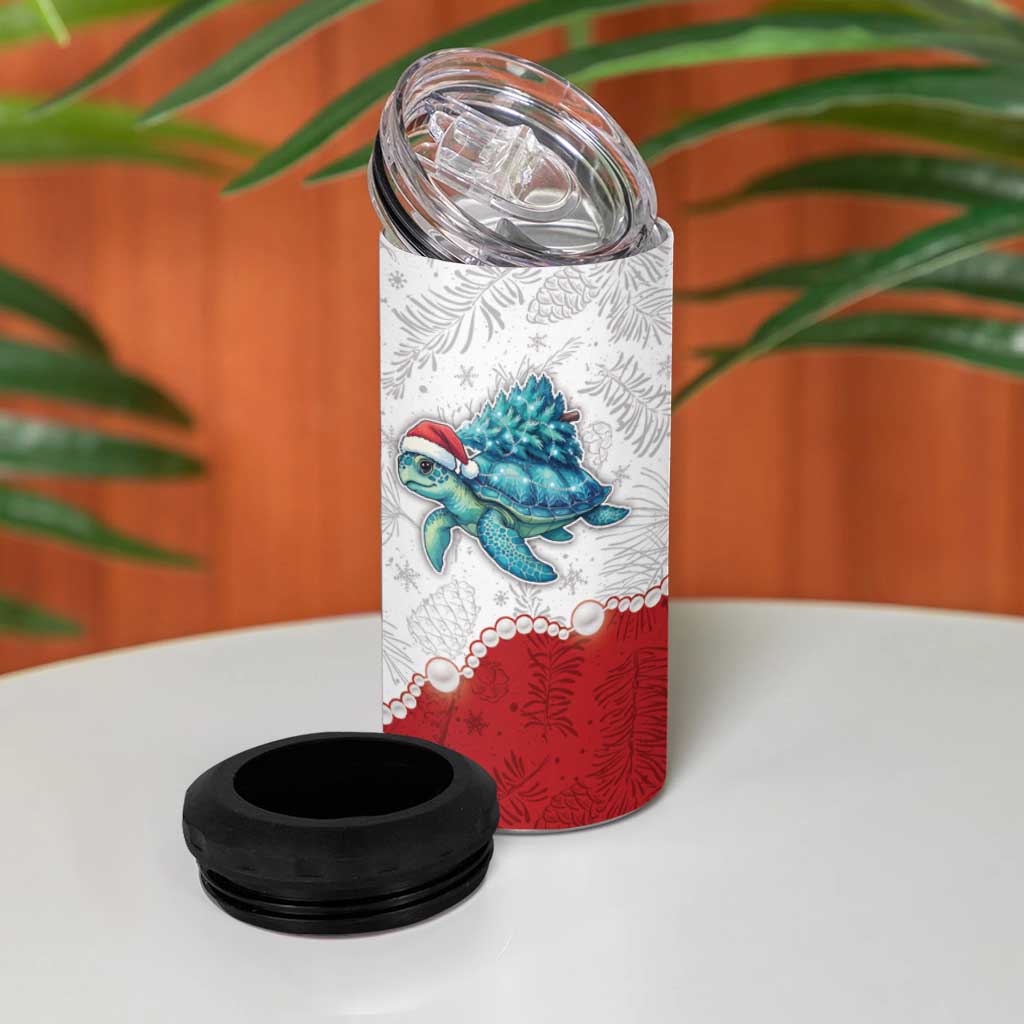 Western Yoke 4 in 1 Can Cooler Tumbler Turtle Going Home For Christmas - Wonder Print Shop