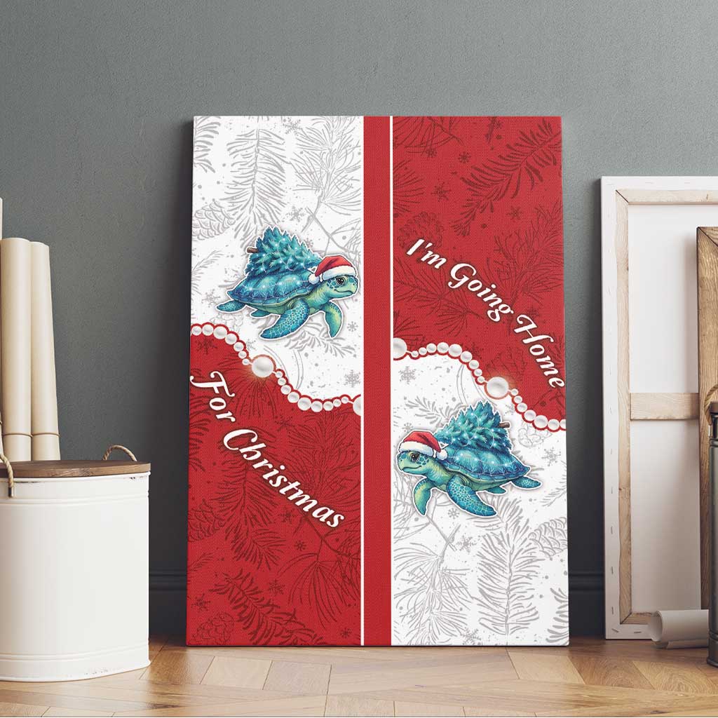 Western Yoke Canvas Wall Art Turtle Going Home For Christmas - Wonder Print Shop