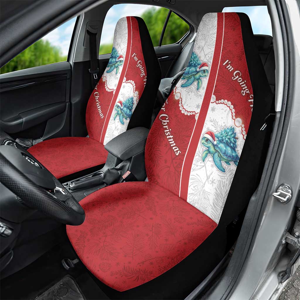 Western Yoke Car Seat Cover Turtle Going Home For Christmas - Wonder Print Shop