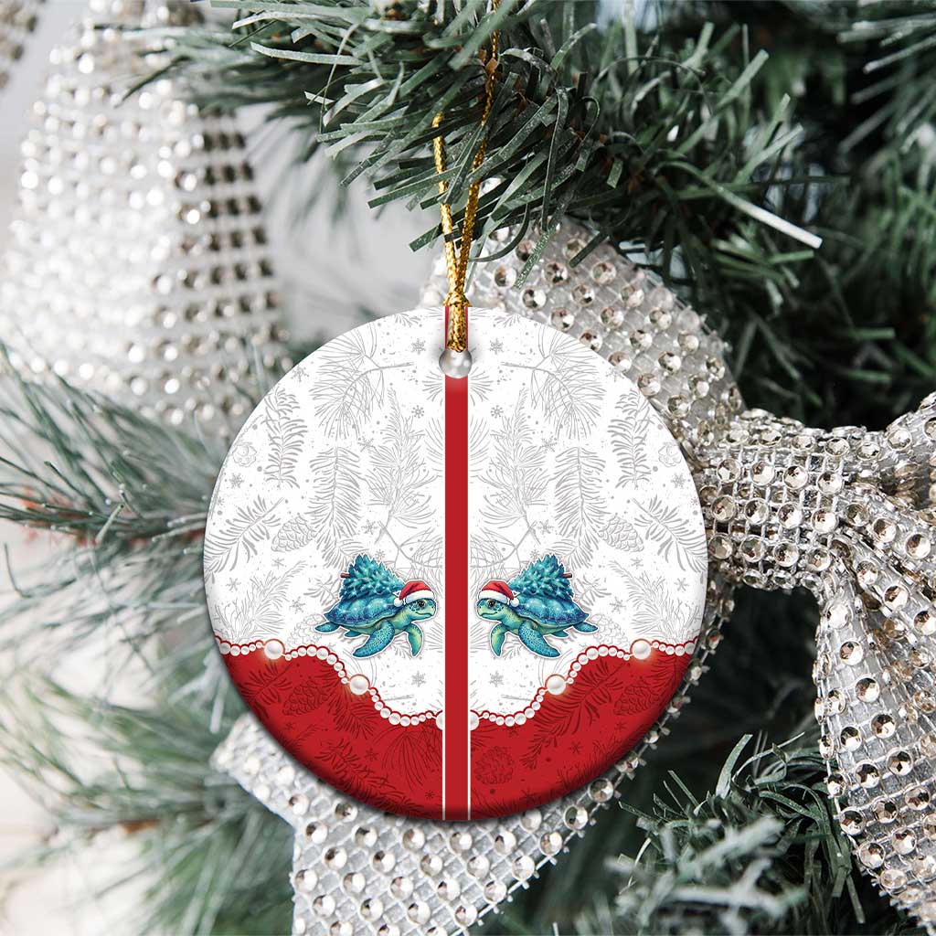 Western Yoke Ceramic Ornament Turtle Going Home For Christmas - Wonder Print Shop