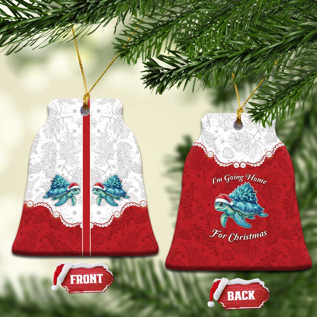 Western Yoke Ceramic Ornament Turtle Going Home For Christmas - Wonder Print Shop