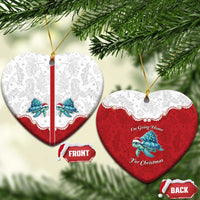 Western Yoke Ceramic Ornament Turtle Going Home For Christmas - Wonder Print Shop