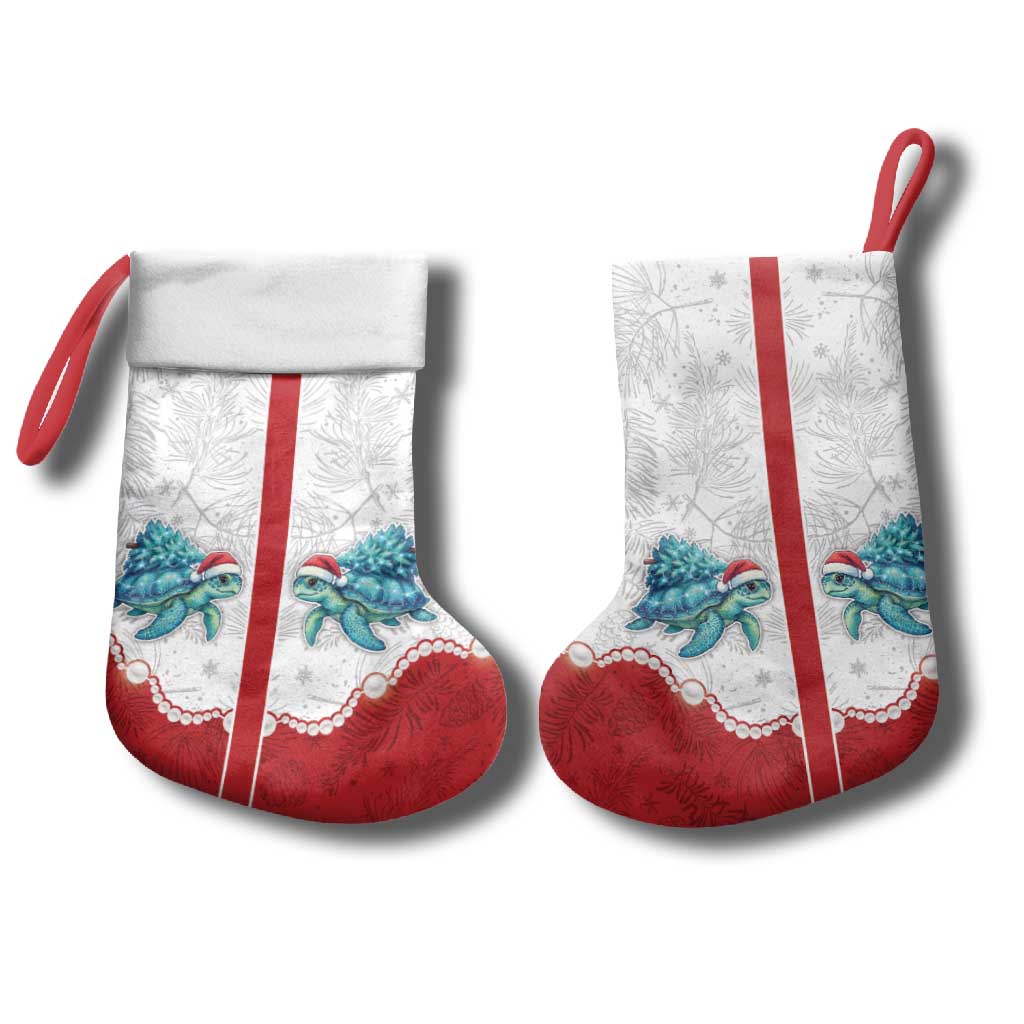 Western Yoke Christmas Stocking Turtle Going Home For Christmas - Wonder Print Shop