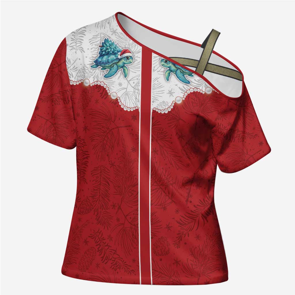 Western Yoke Cross Shoulder Shirt Turtle Going Home For Christmas - Wonder Print Shop