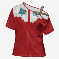 Western Yoke Cross Shoulder Shirt Turtle Going Home For Christmas - Wonder Print Shop