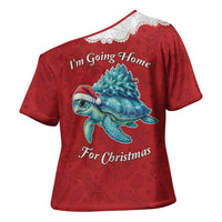 Western Yoke Cross Shoulder Shirt Turtle Going Home For Christmas - Wonder Print Shop