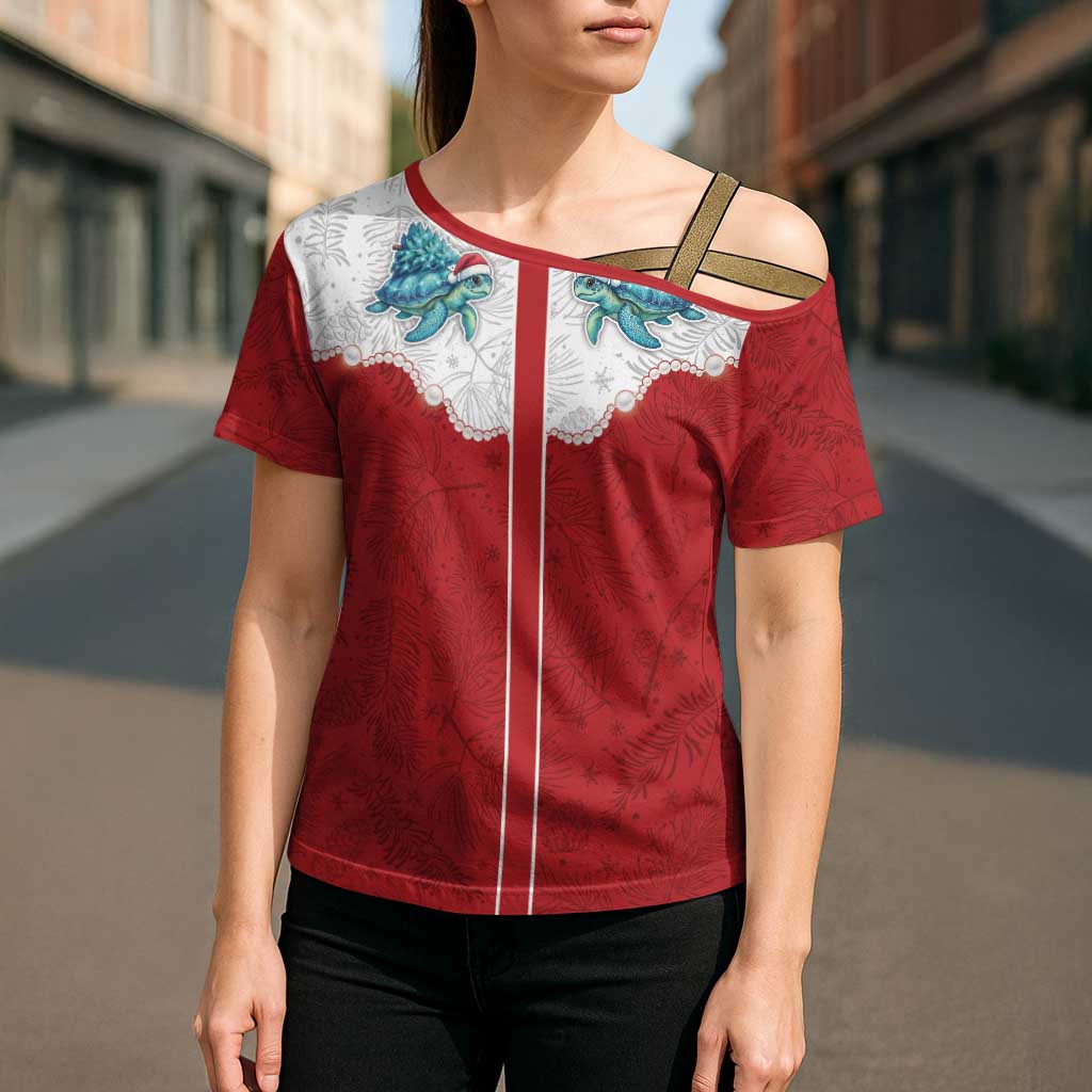 Western Yoke Cross Shoulder Shirt Turtle Going Home For Christmas - Wonder Print Shop