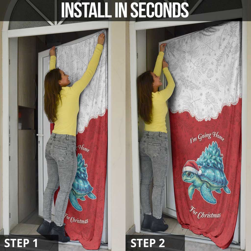 Western Yoke Door Cover Turtle Going Home For Christmas - Wonder Print Shop