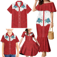 Western Yoke Family Matching Mermaid Dress and Hawaiian Shirt Turtle Going Home For Christmas - Wonder Print Shop