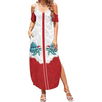 Western Yoke Family Matching Summer Maxi Dress and Hawaiian Shirt Turtle Going Home For Christmas - Wonder Print Shop