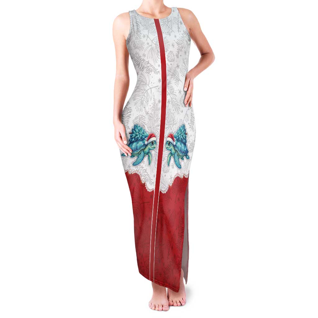 Western Yoke Family Matching Tank Maxi Dress and Hawaiian Shirt Turtle Going Home For Christmas - Wonder Print Shop