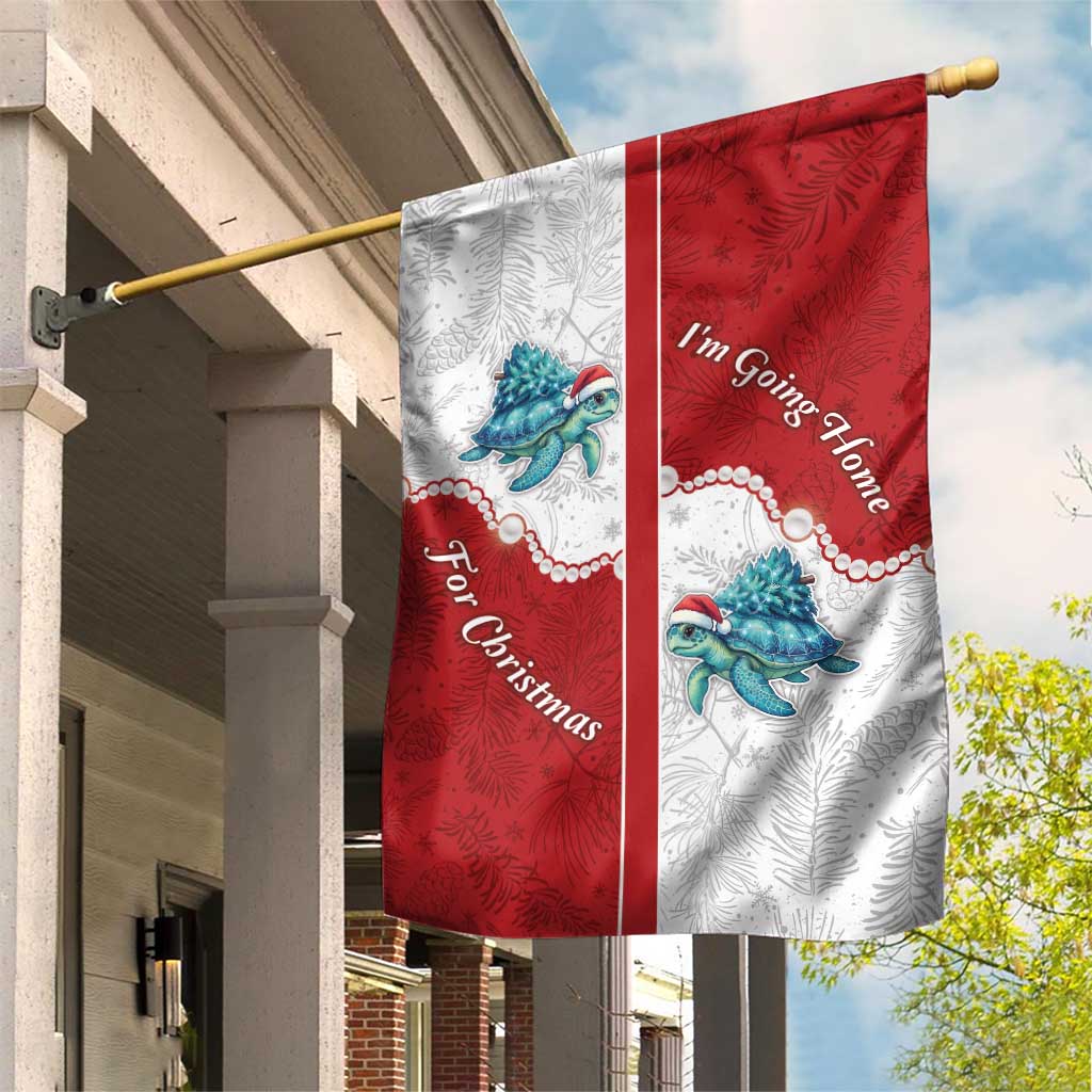 Western Yoke Garden Flag Turtle Going Home For Christmas - Wonder Print Shop