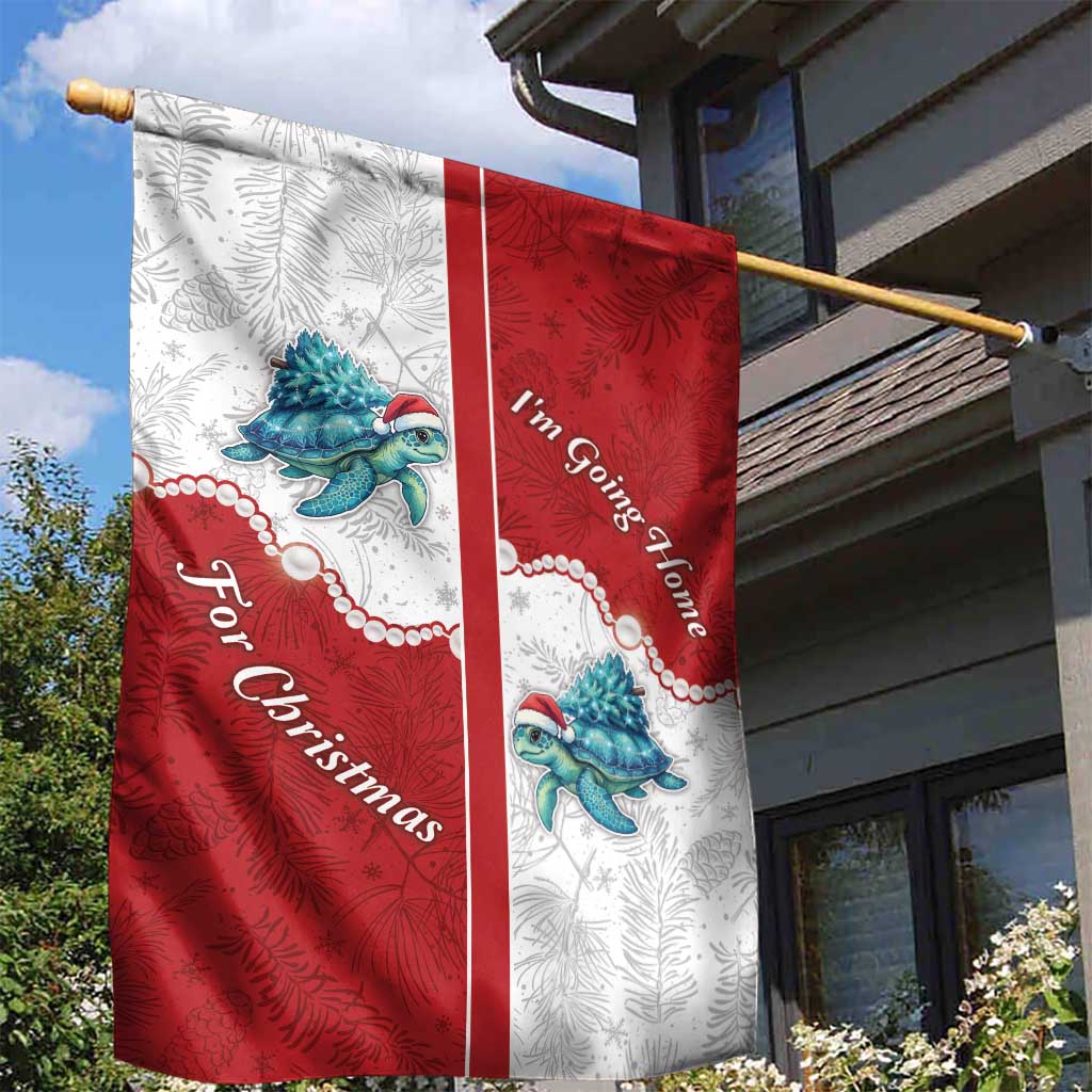 Western Yoke Garden Flag Turtle Going Home For Christmas - Wonder Print Shop