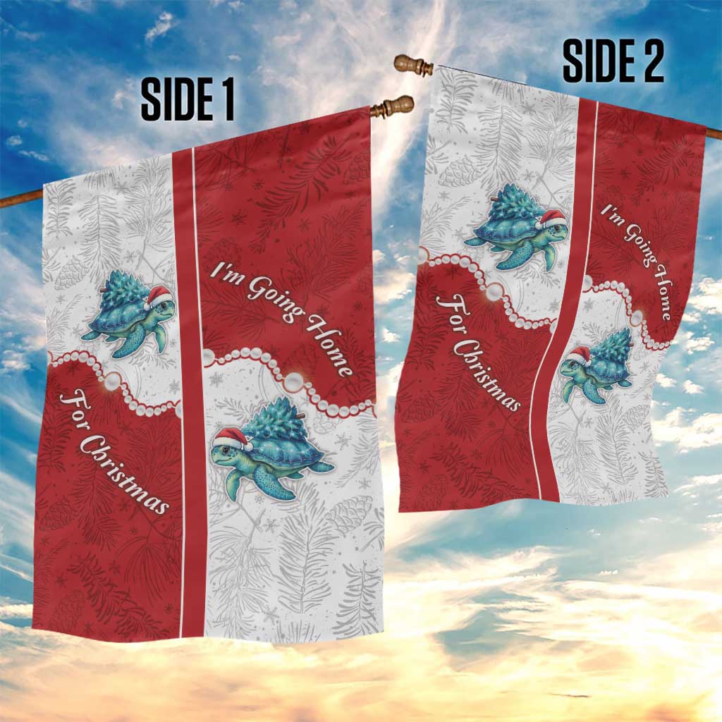 Western Yoke Garden Flag Turtle Going Home For Christmas - Wonder Print Shop