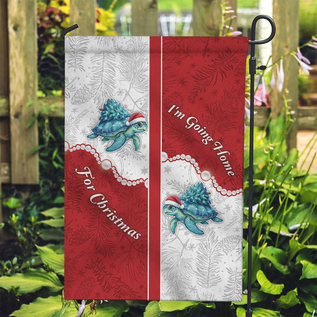 Western Yoke Garden Flag Turtle Going Home For Christmas - Wonder Print Shop