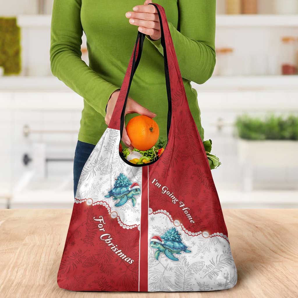 Western Yoke Grocery Bag Turtle Going Home For Christmas - Wonder Print Shop
