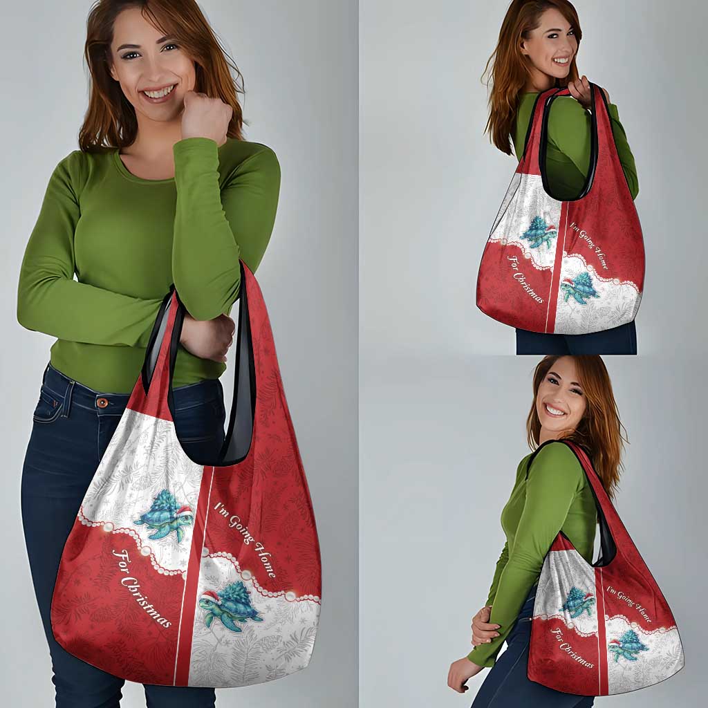Western Yoke Grocery Bag Turtle Going Home For Christmas - Wonder Print Shop