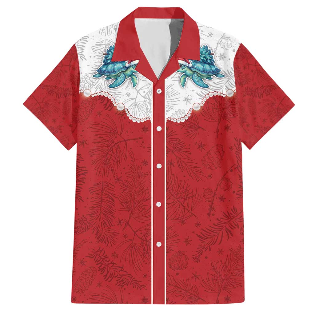 Western Yoke Hawaiian Shirt Turtle Going Home For Christmas - Wonder Print Shop