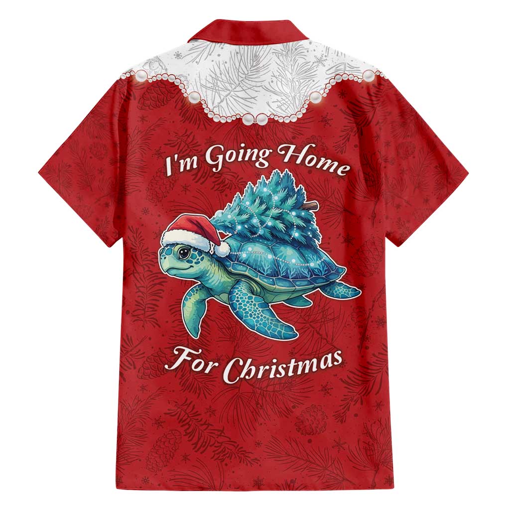 Western Yoke Hawaiian Shirt Turtle Going Home For Christmas - Wonder Print Shop
