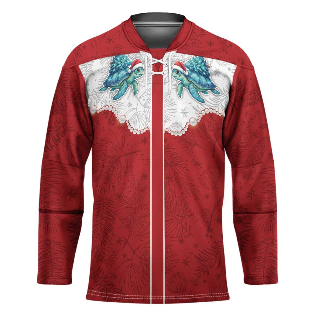 Western Yoke Hockey Jersey Turtle Going Home For Christmas - Wonder Print Shop