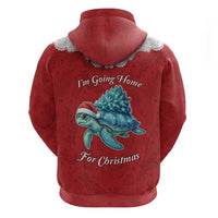 Western Yoke Hoodie Turtle Going Home For Christmas - Wonder Print Shop