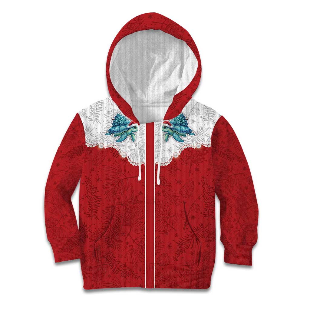 Western Yoke Kid Hoodie Turtle Going Home For Christmas - Wonder Print Shop