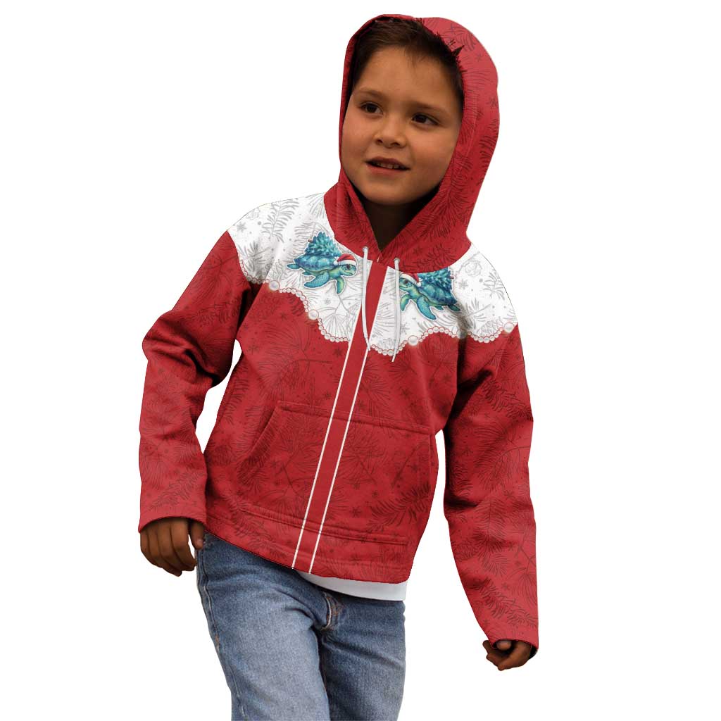 Western Yoke Kid Hoodie Turtle Going Home For Christmas - Wonder Print Shop