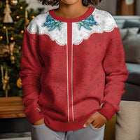Western Yoke Kid Ugly Christmas Sweater Turtle Going Home For Christmas - Wonder Print Shop