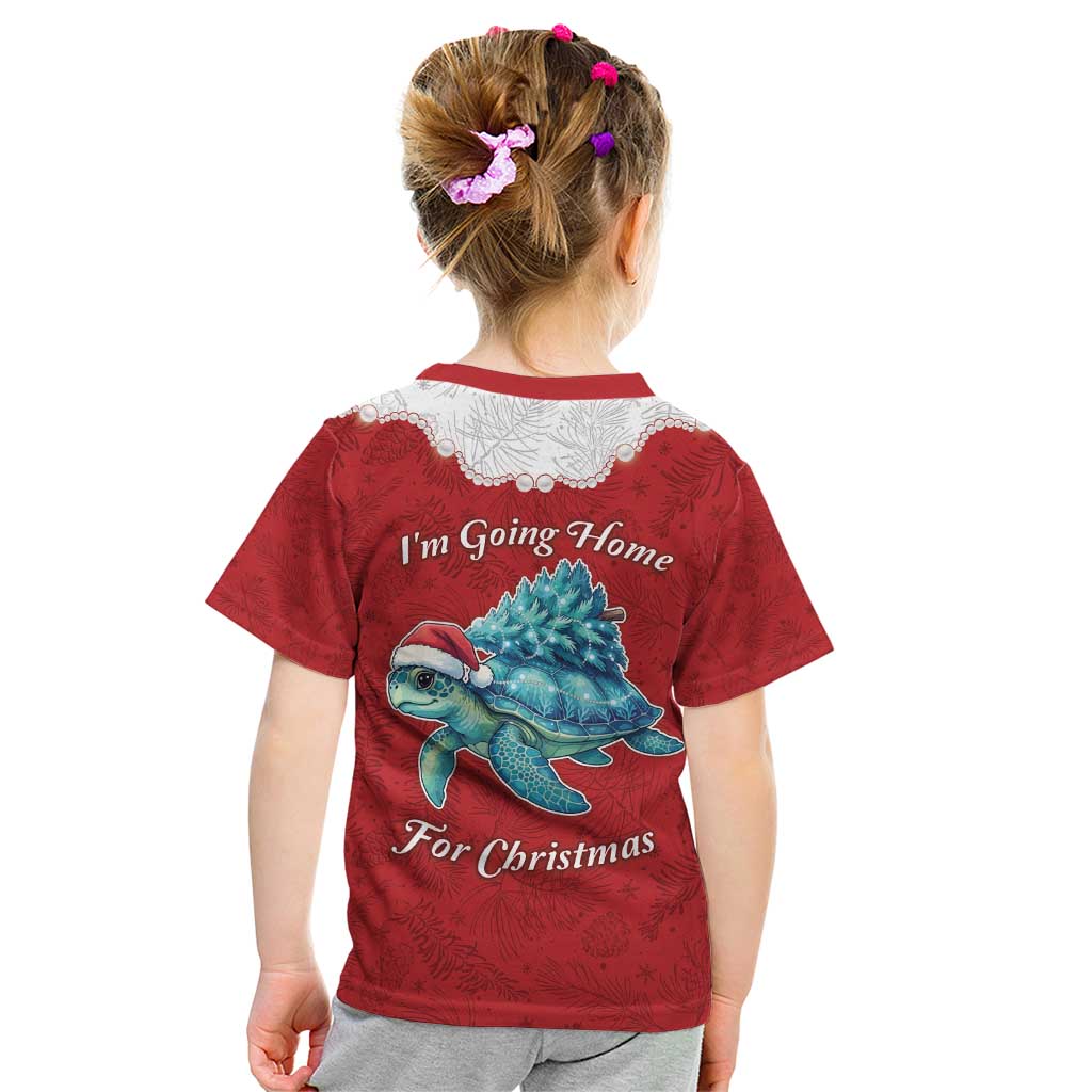 Western Yoke Kid T Shirt Turtle Going Home For Christmas - Wonder Print Shop