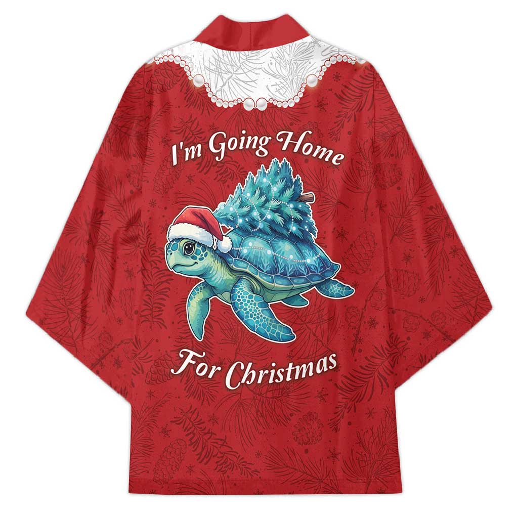 Western Yoke Kimono Turtle Going Home For Christmas - Wonder Print Shop