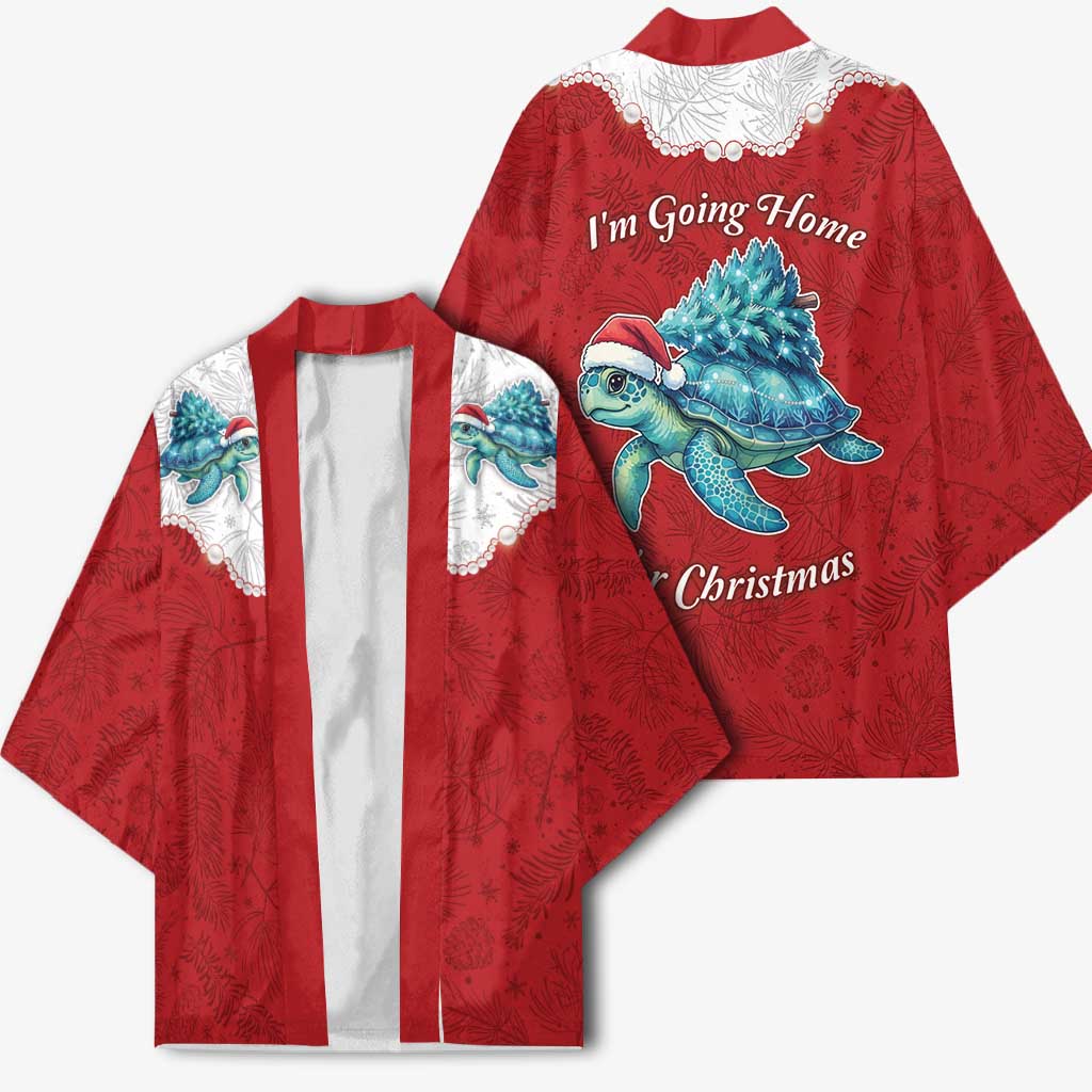 Western Yoke Kimono Turtle Going Home For Christmas - Wonder Print Shop