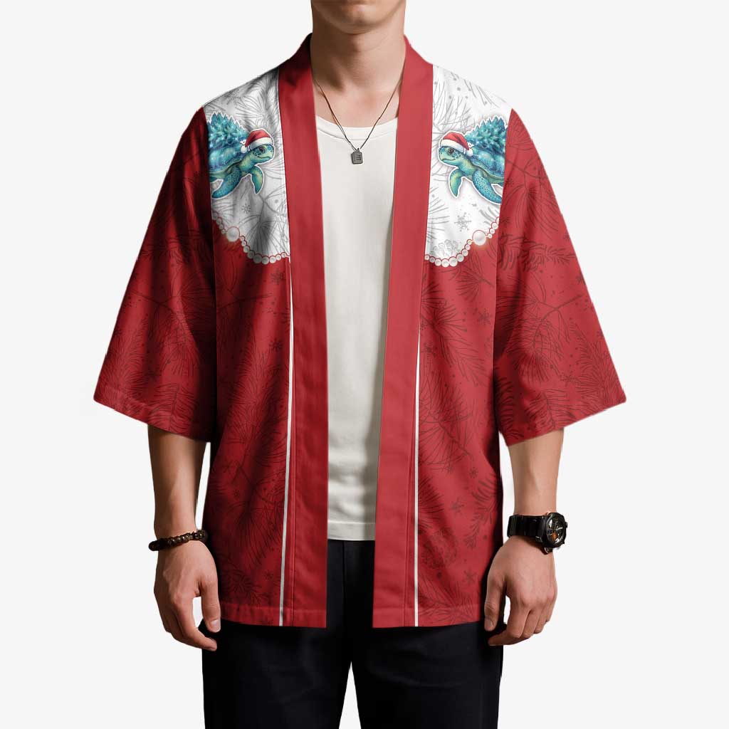 Western Yoke Kimono Turtle Going Home For Christmas - Wonder Print Shop