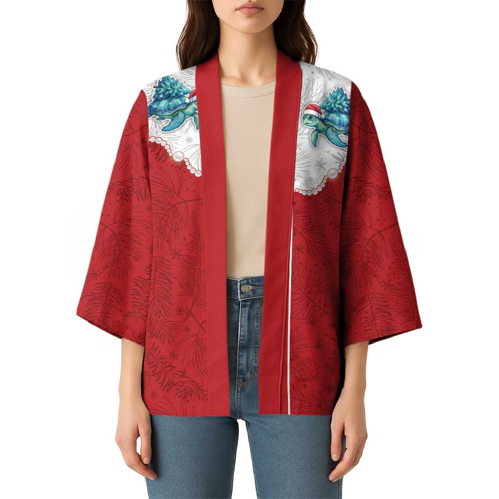 Western Yoke Kimono Turtle Going Home For Christmas - Wonder Print Shop