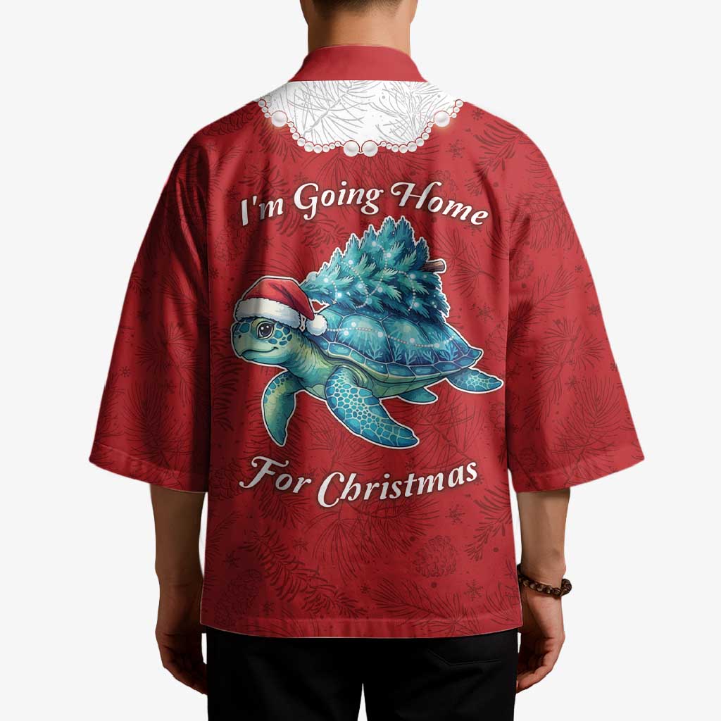 Western Yoke Kimono Turtle Going Home For Christmas - Wonder Print Shop