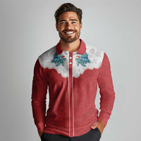 Western Yoke Long Sleeve Polo Shirt Turtle Going Home For Christmas - Wonder Print Shop