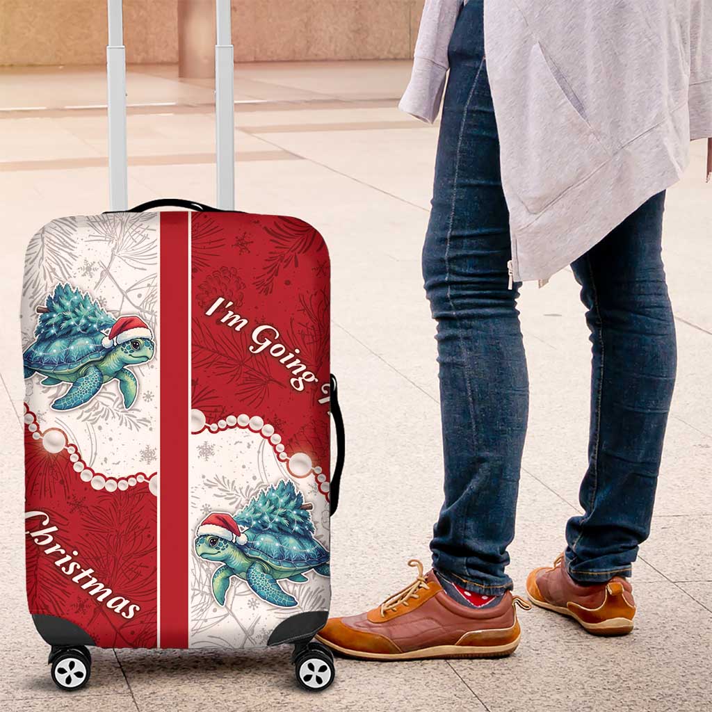Western Yoke Luggage Cover Turtle Going Home For Christmas - Wonder Print Shop