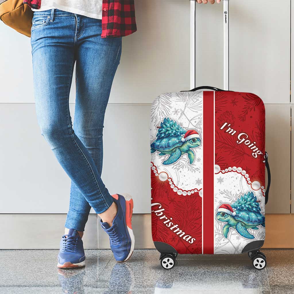 Western Yoke Luggage Cover Turtle Going Home For Christmas - Wonder Print Shop
