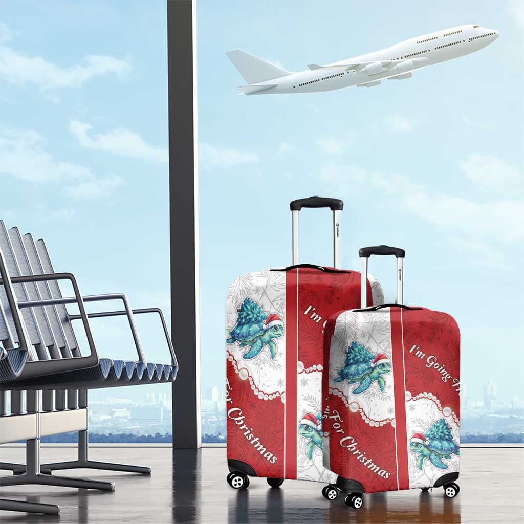 Western Yoke Luggage Cover Turtle Going Home For Christmas - Wonder Print Shop