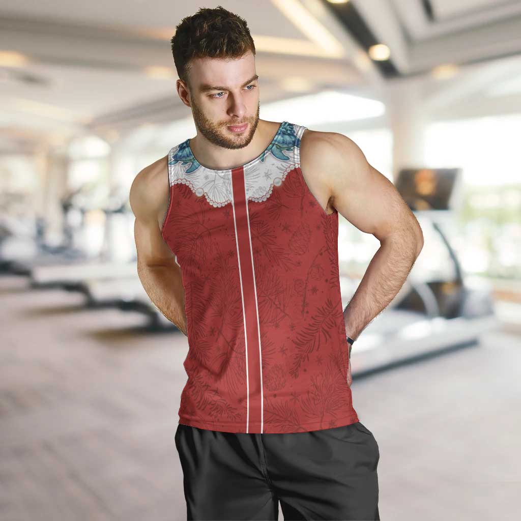 Western Yoke Men Tank Top Turtle Going Home For Christmas - Wonder Print Shop